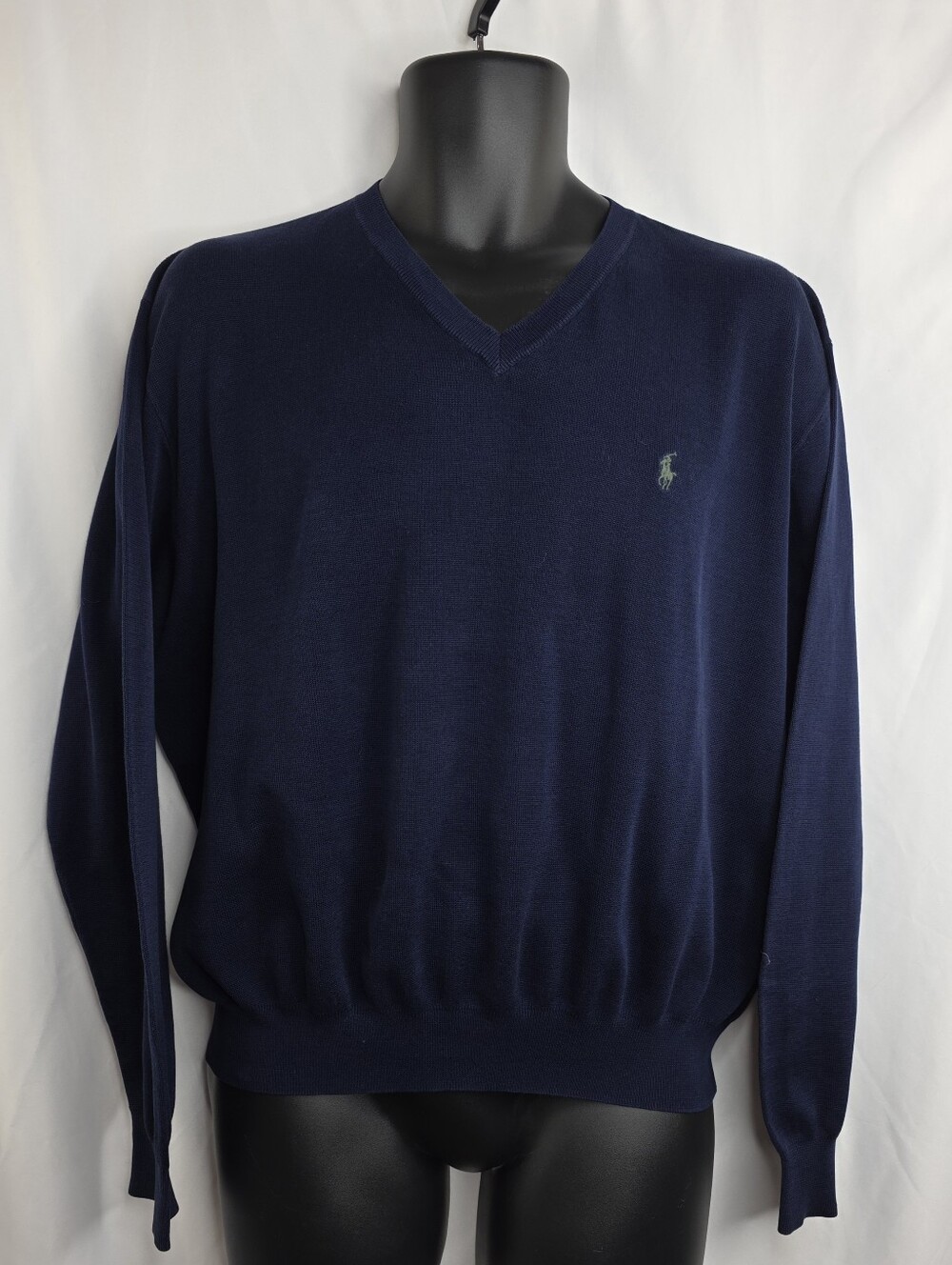 Polo Golf by Ralph Lauren Navy Blue V-Neck Pullover Sweater Size XL CT-3720